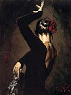 Flamenco Dancer Canvas Paintings - tergopelo II